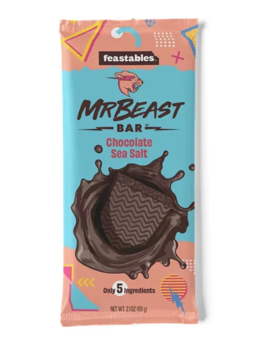 Feastables - Mr. Beast Bar - Sea Salt Chocolate Bar - 60g (Trending)