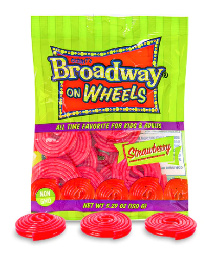 Gerrit's - Broadway on Wheels - (Strawberry Licorice Wheels) - 150g(Italy)