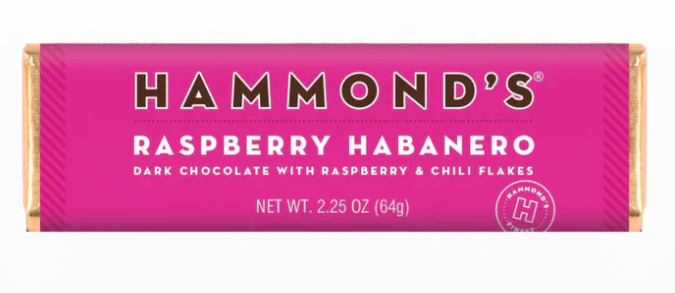 Hammond's - Raspberry Habanero Dark Chocolate Candy Bar - 64g