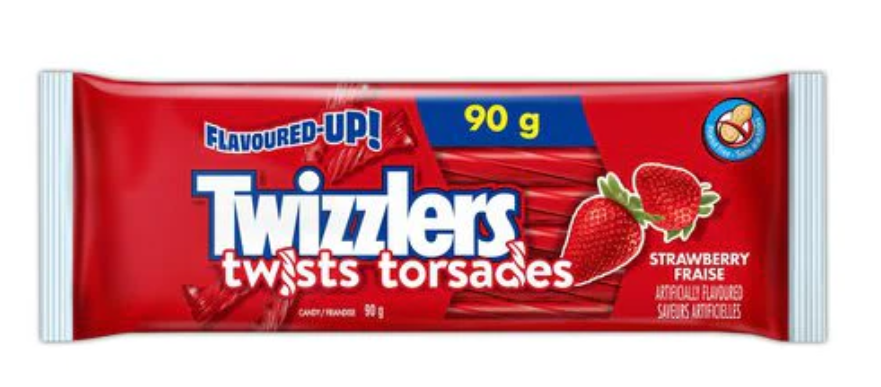 Twizzlers - Flavoured Up Strawberry Twists  - 90g