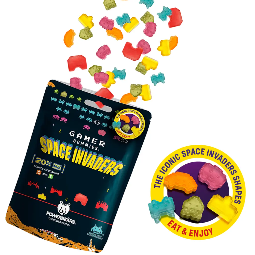 Powerbears - Space Invaders Gamer Gummies - Limited Edition - 50g (Germany) HALAL