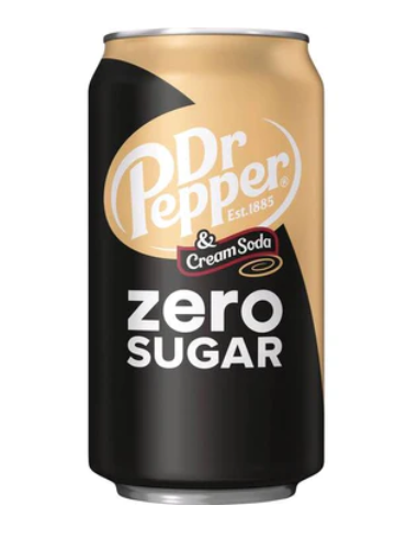 Dr Pepper - Zero Sugar Cream Soda - 355ml