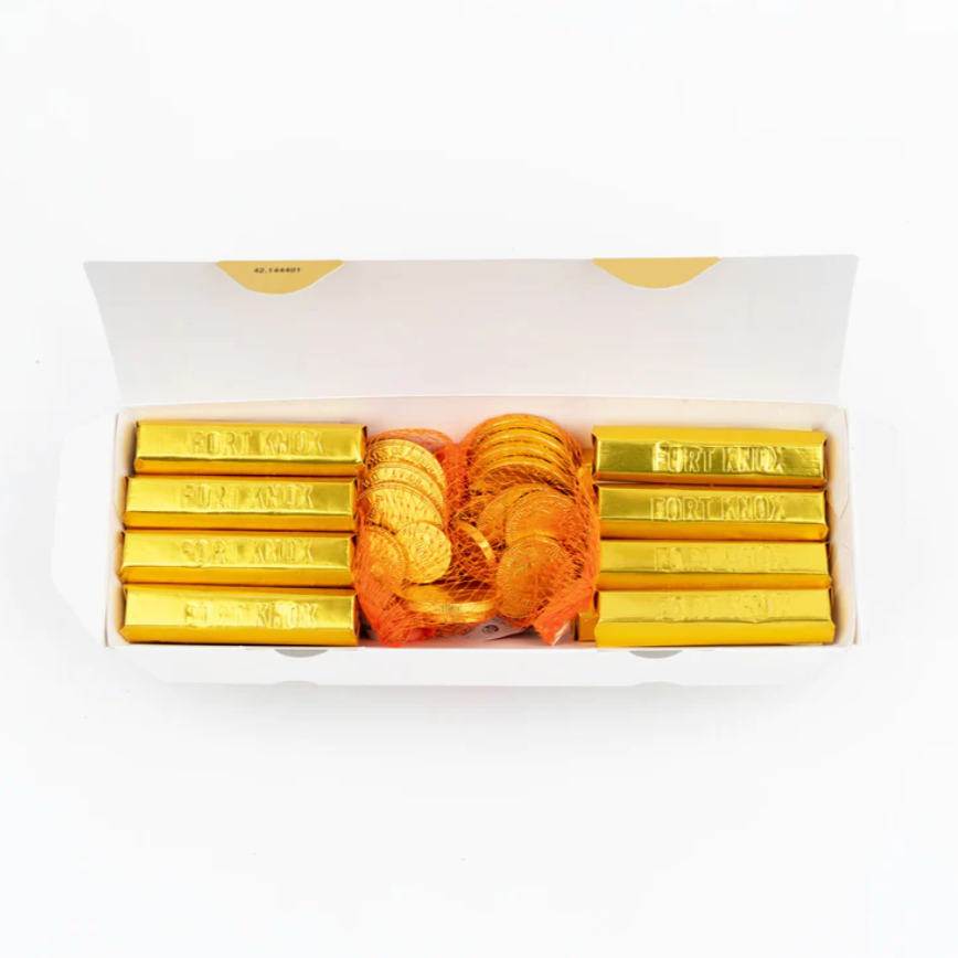 Fort Knox - Gift Bar Box- Gold Bar Chocolates 16 pieces - 305g