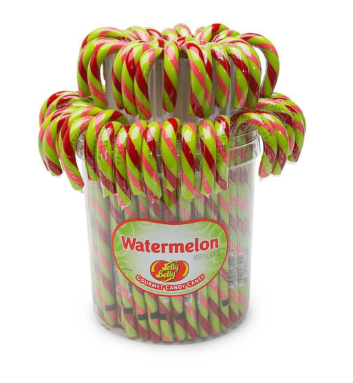 Jelly Belly - Gourmet Watermelon Candy Canes - 1pc