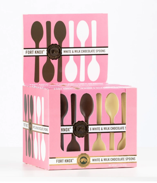 Fort Knox - 6 Milk and White Chocolate Spoons - 60g