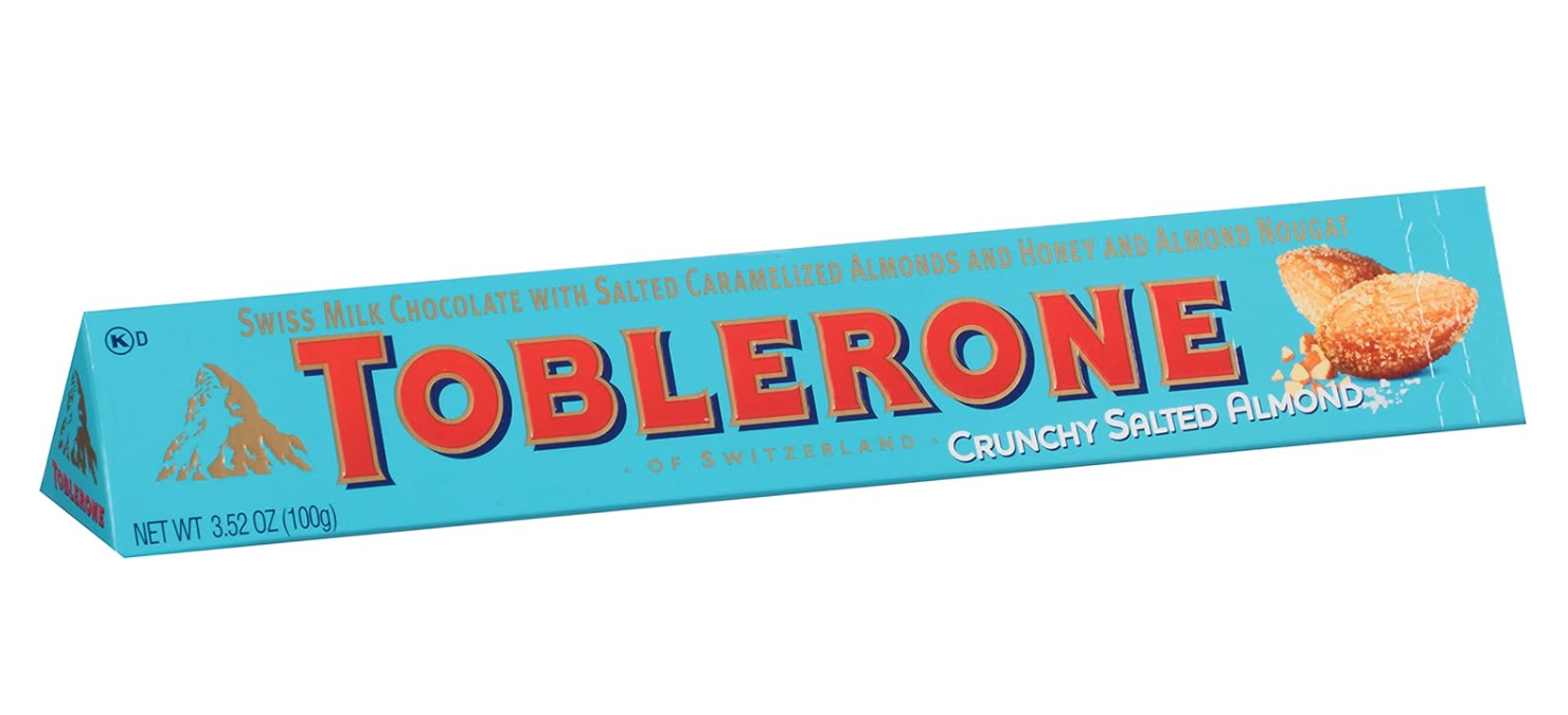 Toblerone - Crunchy Salted Almond Chocolate Bar - 100g
