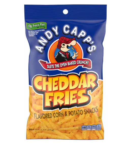 Andy Capp's - Cheddar Fries - Corn & Potato Snacks - 85g