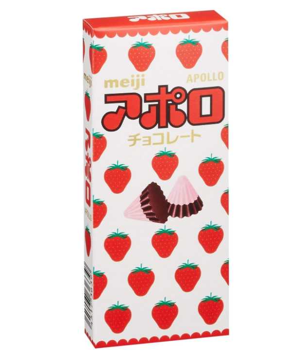 Meiji - Apollo Strawberry Chocolate - 46g (Japan)