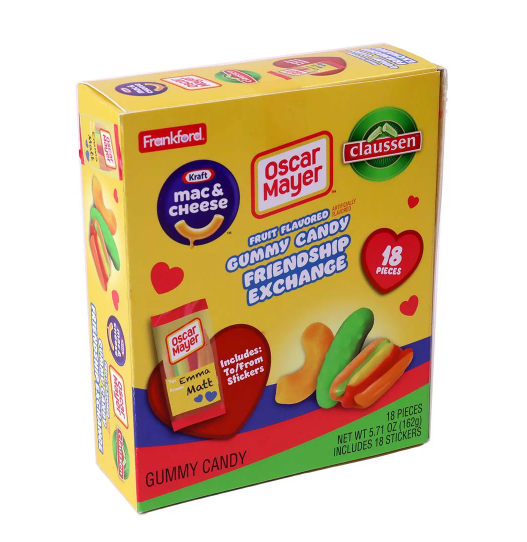 Frankford - Kraft Assorted Gummy Candy - Friendship Exchange Box - 18 Count