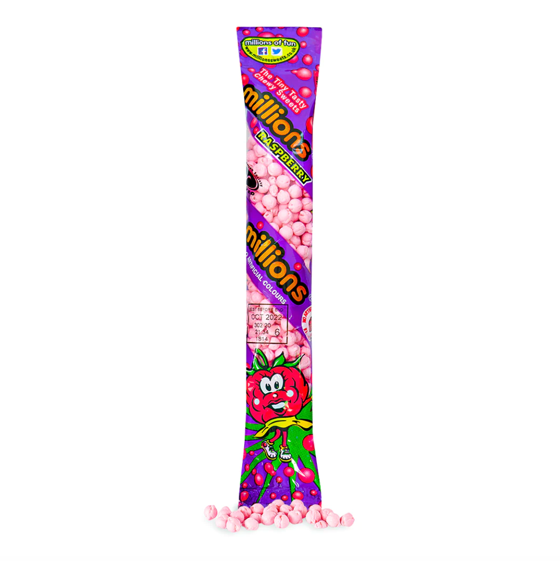 Millions Tubes- Raspberry - 65g (UK)