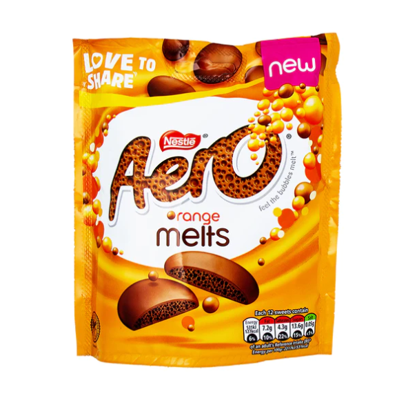 Aero - Orange Chocolate Melts - Share Size - 86g (UK)