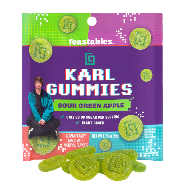 Feastables - Mr. Beast - Karl Gummies - Sour Green Apple