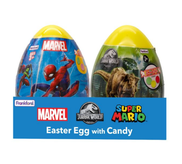 Frankford - Giant Easter Egg - Super Mario, Marvel Universe and Jurassic World - 81g