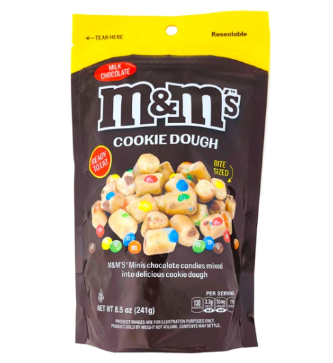 M&M's - Edible Cookie Dough Bites - Theatre Bags - 241g