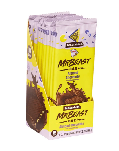 Feastables - Mr. Beast Bar - Almond Chocolate Bar - 60g (Trending)