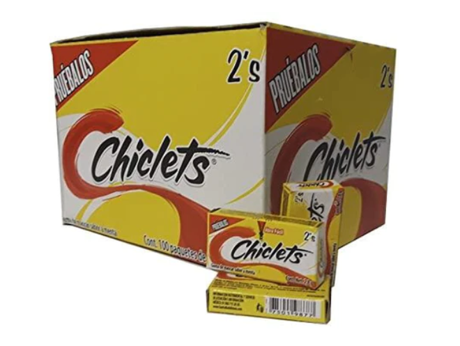 Chiclet - 2pc Mint - Bubble Gum - 2.8g