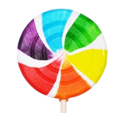 Lollipop - Sweet Whirls - Rainbow Wheel - 65g