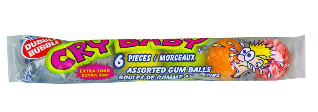 Dubble Bubble - Cry Baby Bubble Gum Roll - Extra Sour - 66g