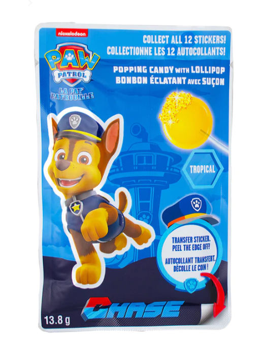 Nickelodeon - Paw Patrol Lollipop with Popping Candy - 13.8g