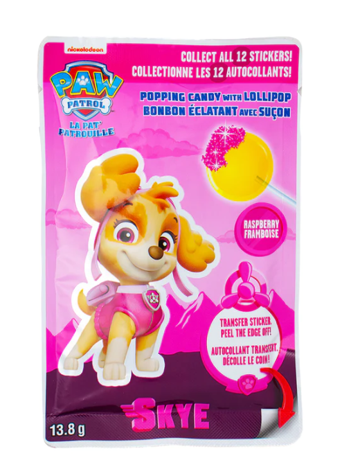 Nickelodeon - Paw Patrol Lollipop with Popping Candy - 13.8g