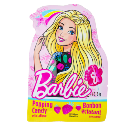 Mattel - Barbie Lollipop with Popping Candy - 13.8g
