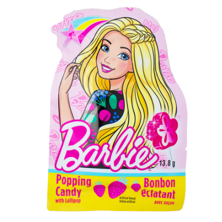 Mattel Barbie Lollipop with Popping Candy 13.8g