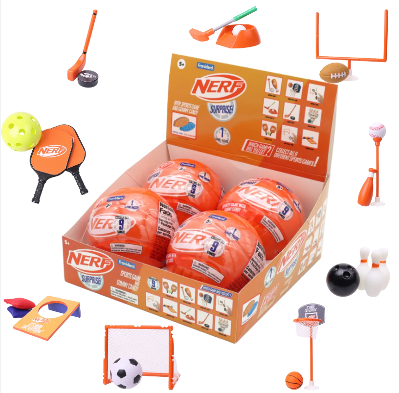 NERF Surprise Mini Sports Game and Gummy Candy - 1pc