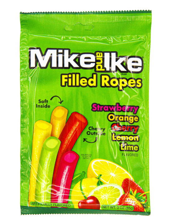 Mike & Ike - Filled Ropes - 85g