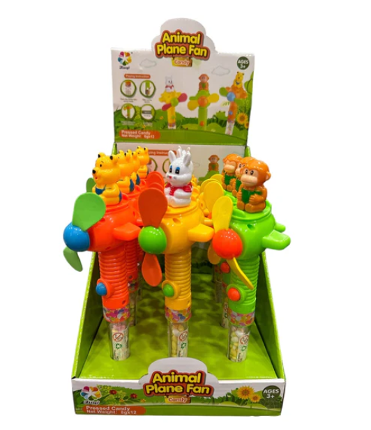 Simush - Animal Plane Fan Toy with Candy