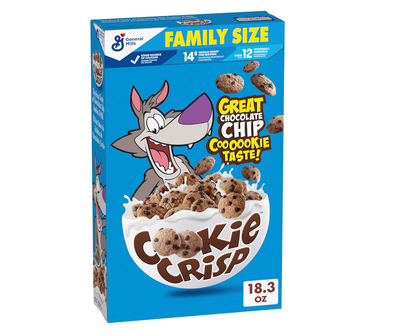 Cookie Crisps - Chocolate Chip Cookie Cereal - Family Size - 518g