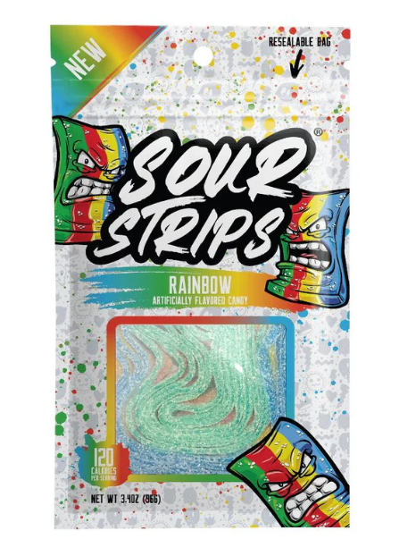 Sour Strips - Rainbow - 96g