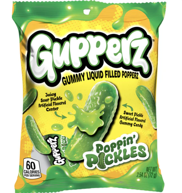 Gupperz - Gummy Liquid Filled Popperz - Poppin' Pickle - 72g