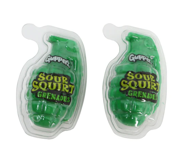 Gupperz - Gummy Liquid Filled Popperz - Sour Squirt Grenade - 72g