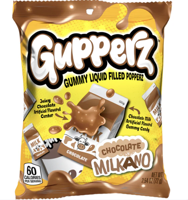 Gupperz - Gummy Liquid Filled Popperz - Chocolate Milkano - 72g