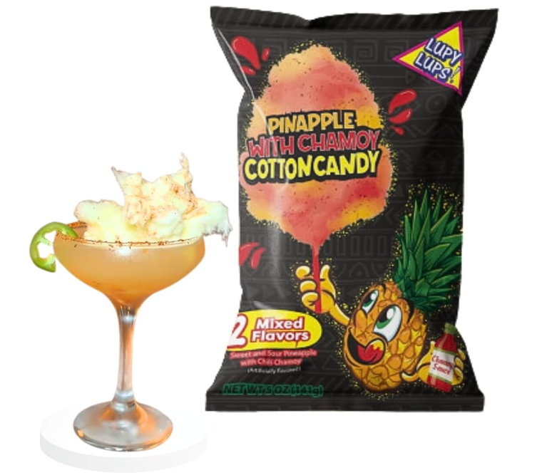 Lupy Lups - Pineapple with Chamoy - Cotton Candy - 141g (Mexico)