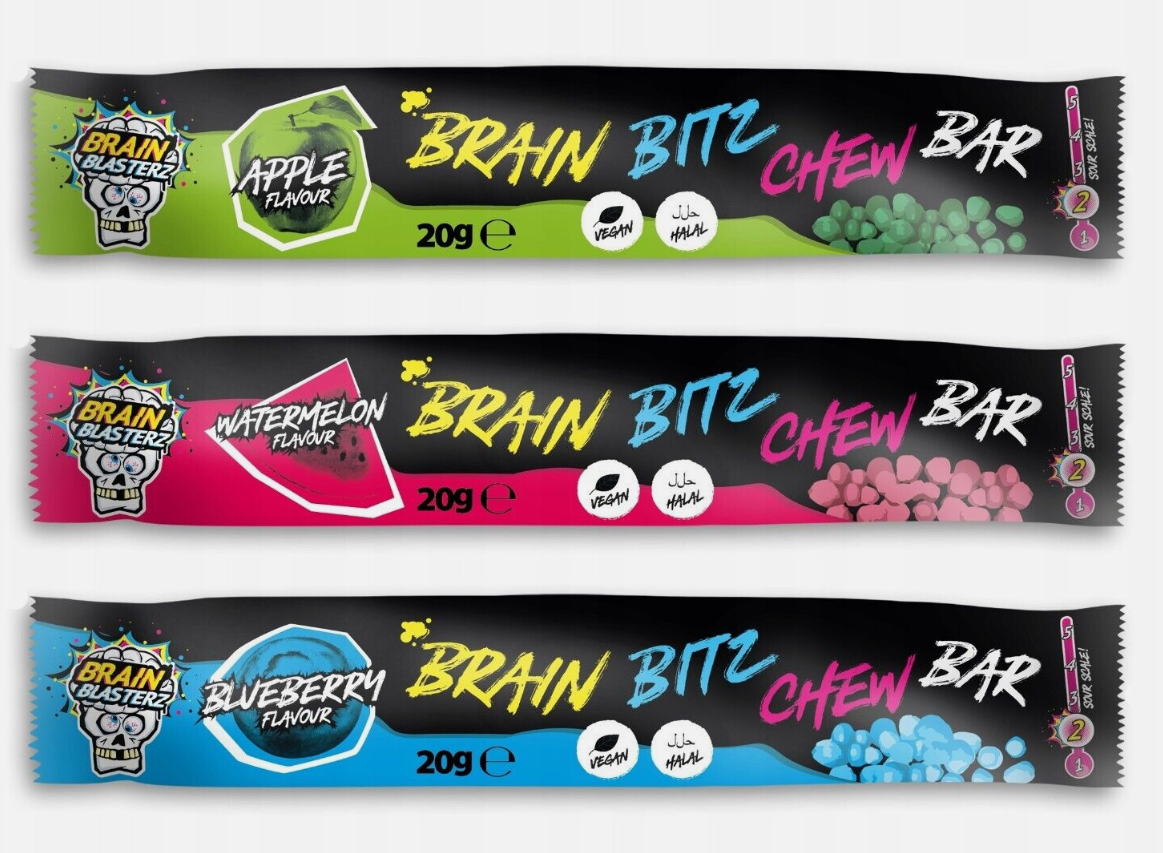 Brain Blasterz - Sour Chew Bar - 1pc (UK)