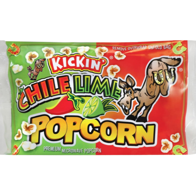 Ass Kickin' - Chile Lime Microwave Popcorn - 99g