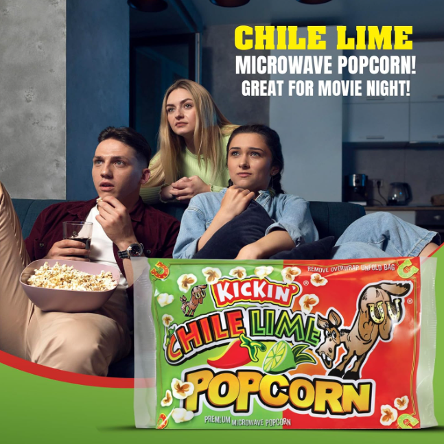 Ass Kickin' - Chile Lime Microwave Popcorn - 99g