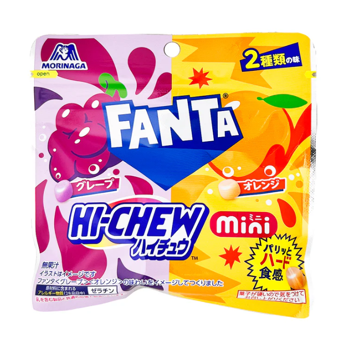 Morinaga - Hi-Chew Fanta Grape & Orange Minis 50g (Japan)