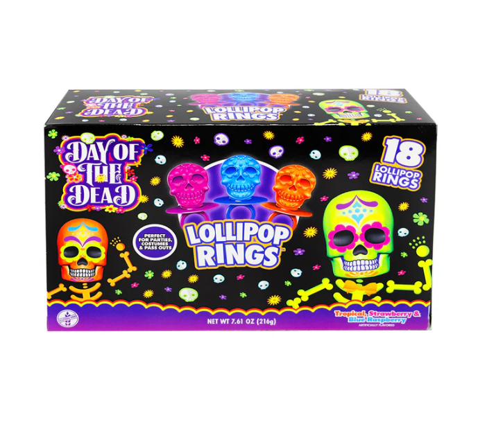 Flix Candy - Day of the Dead Lollipop Ring - 1pc