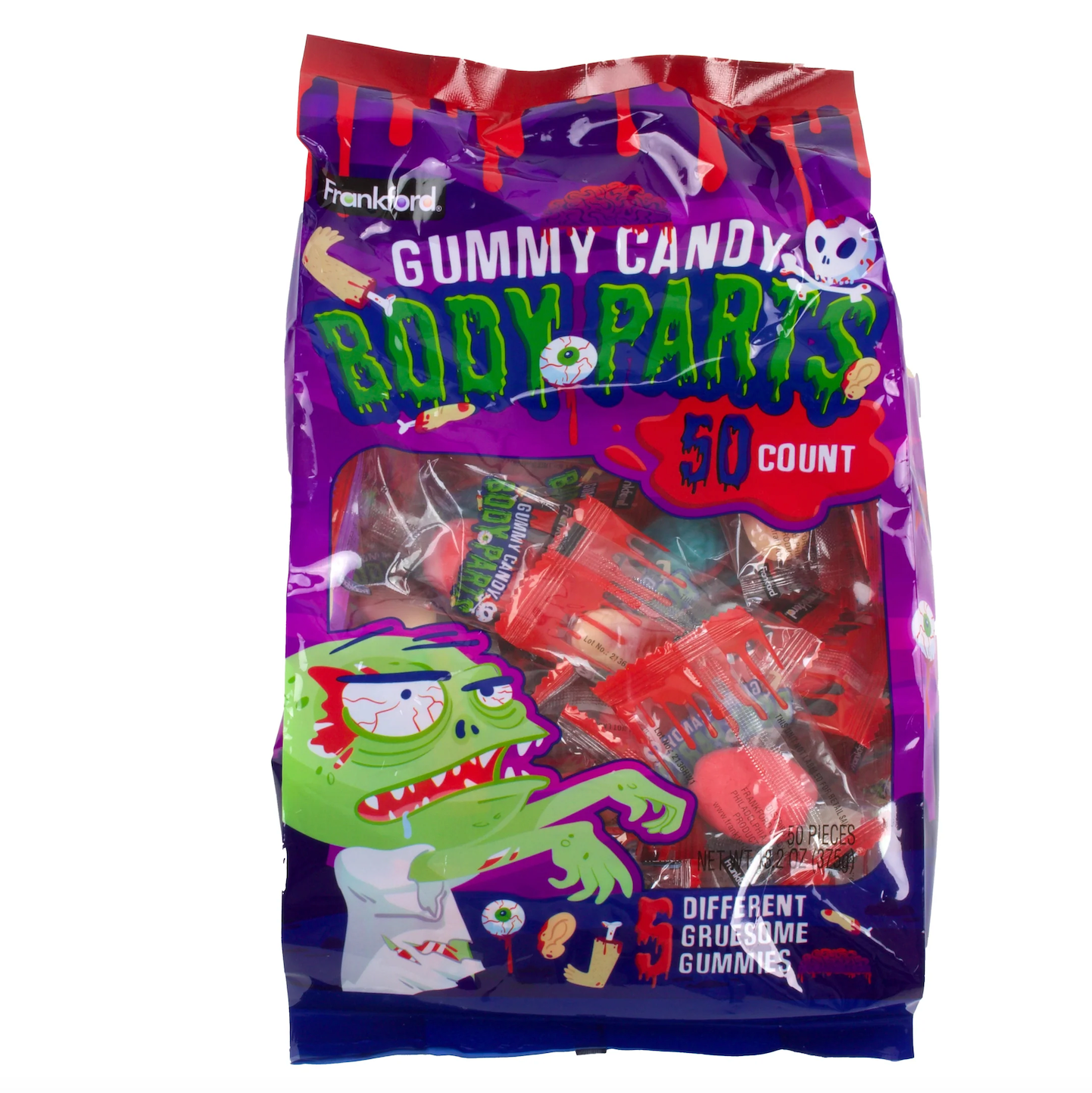 Frankford - Gummy Candy Body Parts  - 50pc Bag (Halloween)