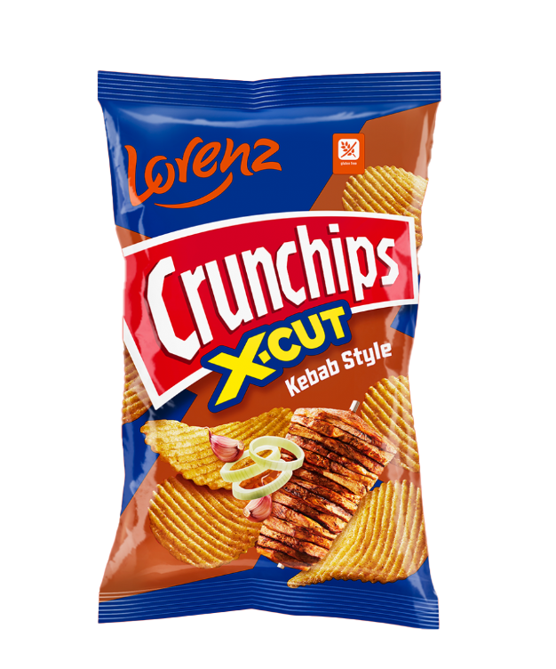 Lorenz - Crunchips X-Cut Kebab with Onion - 140g (Poland) (Copy)