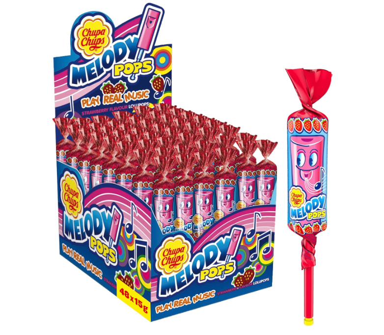 Chupa Chups - Melody Pops Strawberry - 1pc (Europe)