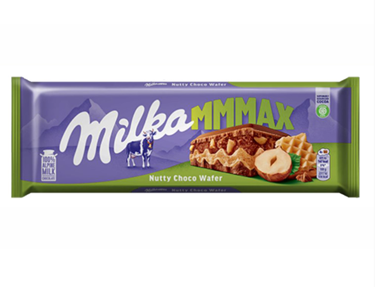 Milka - Nutty Choco Wafer Chocolate Bar - 270g (Germany)