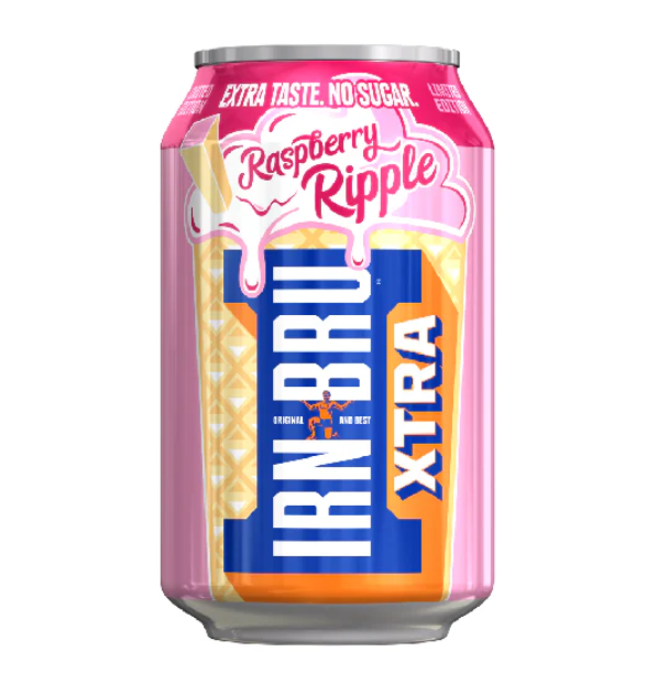 Barr - IRN-BRU Raspberry Ripple - Soda Pop - 330ml (Limited Time)