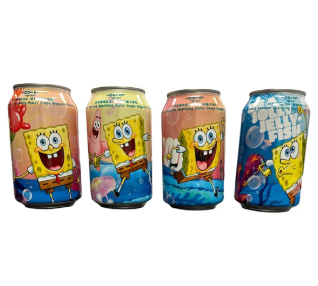 High Up - Sponge Bob - Ramune Grape Wagashi Sparkling Water - 330ml (Japan)