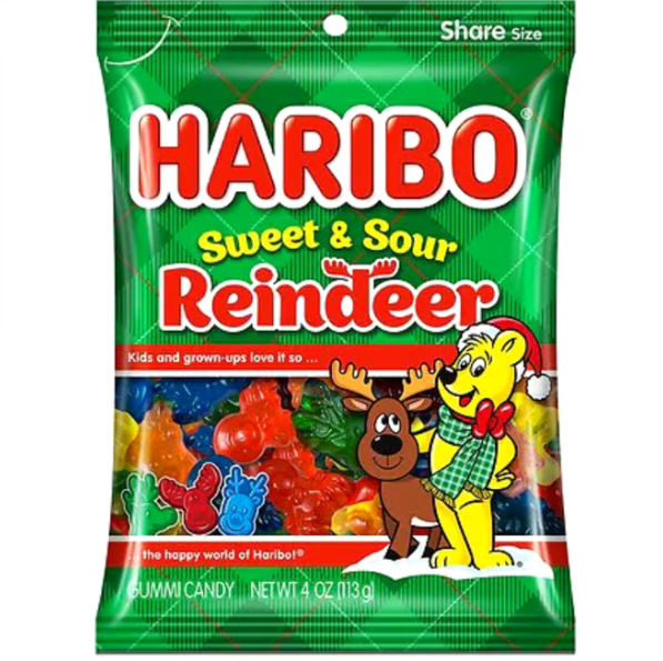 Haribo - Sweet & Sour Reindeer - 113g