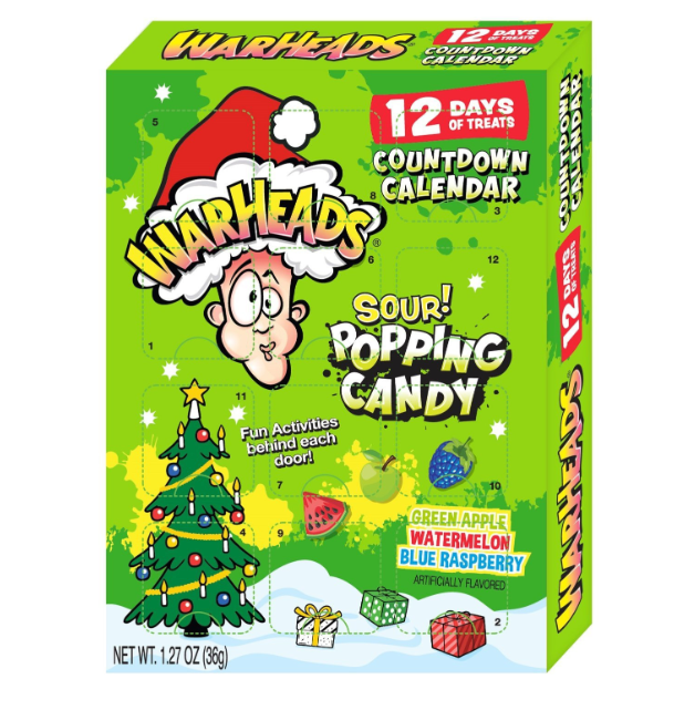 Warheads - Sour Popping Candy Countdown Calendar - 36g