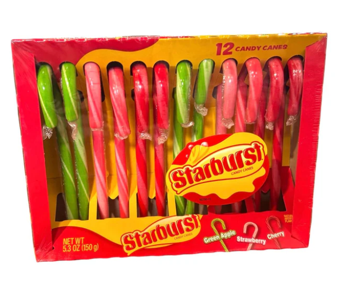 Starburst - Candy Canes - 12pk 150g