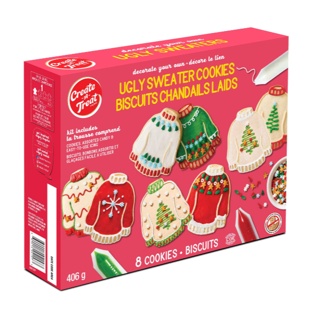 Create a Treat - Ugly Sweater DIY Cookie Kit - 406g